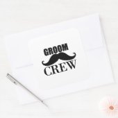 Groom Crew Bachelor Party Hochzeit Black Geschenk Quadratischer Aufkleber (Umschlag)