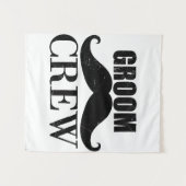 Groom Crew Bachelor Party Hochzeit Black Geschenk Wandteppich (Vorderseite (Horizontal))