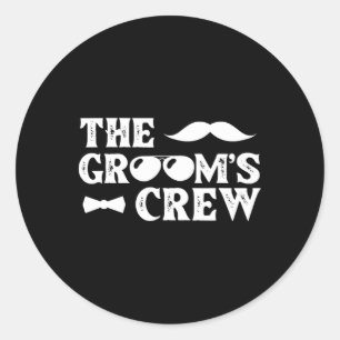 Groom Crew Trauzeuge Bachelor Party Hochzeit Group Runder Aufkleber