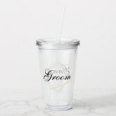Groom Custom Changeable Geschenk Hochzeit Acryltrinkbecher (Rückseite)
