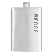 Groom Customizable Wedding Party Flask Flachmann (Vorderseite)