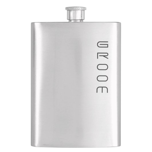 Groom Customizable Wedding Party Flask Flachmann (Vorderseite)