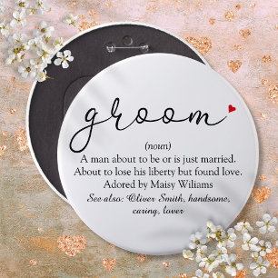 Groom Definition, Stag Bachelor Party, Hochzeit Button