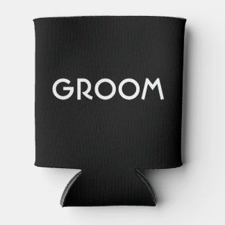Groom Deko schwarz und weiß Dosenkühler