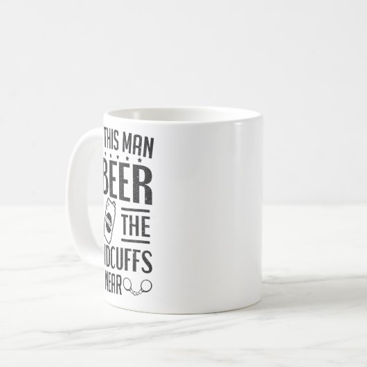 Groom die Handschellen sind nahe Bachelor Party Kaffeetasse (Vorderseite Links)