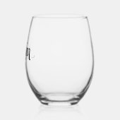 Groom Elegant Black Retro Typografie Weinglas Ohne Stiel (Links)