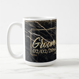 Groom Elegant: Goldene Marmorfeier Kaffeetasse