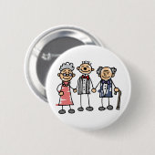 Groom Eltern Großeltern Hochzeitstag Zeremonie Button (Vorne & Hinten)