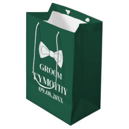 Groom Emerald Green Elegant Moderne Geschenke Hoch Mittlere Geschenktüte