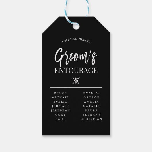 Groom-Entourage | TRAUZEUGE Geschenkanhänger (Vorderseite)