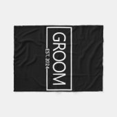 Groom Est. 2024 Future Husband Bachelor Party Wedd Fleecedecke (Vorderseite (Horizontal))