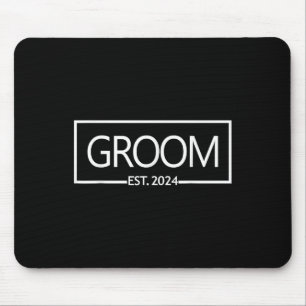 Groom Est. 2024 Future Husband Bachelor Party Wedd Mousepad
