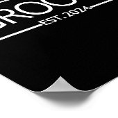 Groom Est. 2024 Future Husband Bachelor Party Wedd Poster (Ecke)