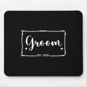 Groom Est. 2025 - Hochzeit und Matchband nur März Mousepad