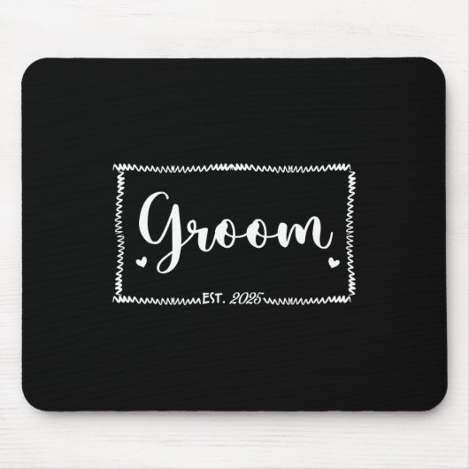 Groom Est. 2025 - Hochzeit und Matchband nur März Mousepad (Vorne)