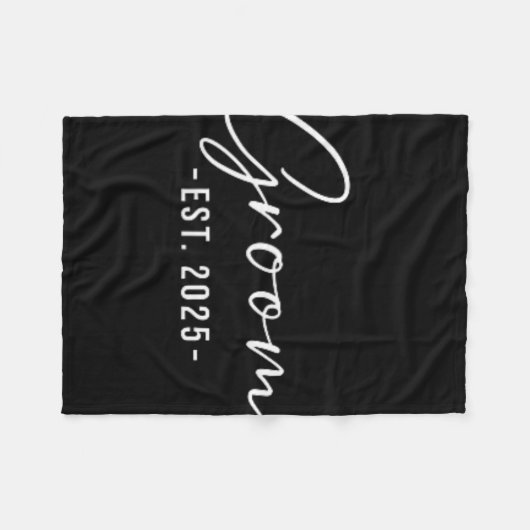 Groom Est. 2025 - Matching Getting Ready Bride Gro Fleecedecke (Vorderseite (Horizontal))