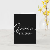 Groom Est. 2025 - Matching Getting Ready Bride Gro Karte (Gelbe Blume)