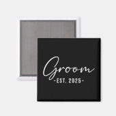 Groom Est. 2025 - Matching Getting Ready Bride Gro Magnet (Vorderseite/Rückseite)