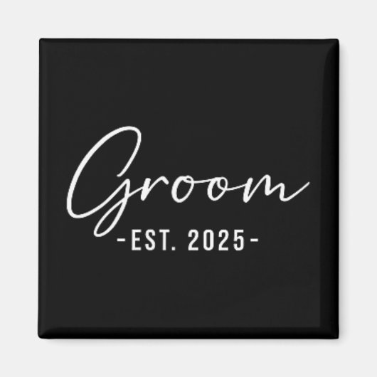 Groom Est. 2025 - Matching Getting Ready Bride Gro Magnet (Vorne)