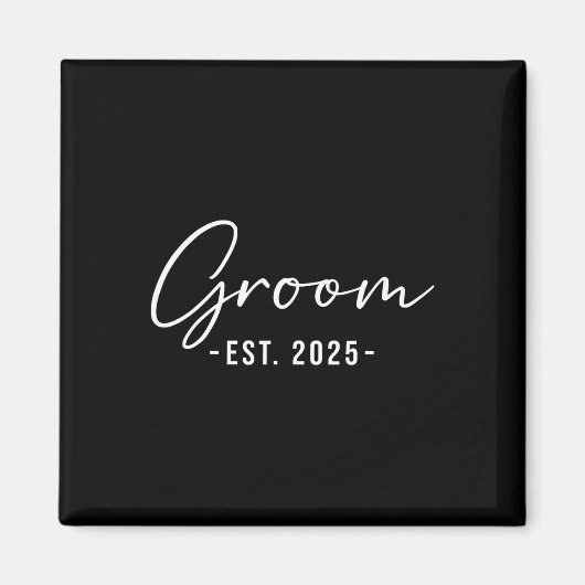 Groom Est. 2025 - Matching Getting Ready Bride Gro Magnet (Vorne)