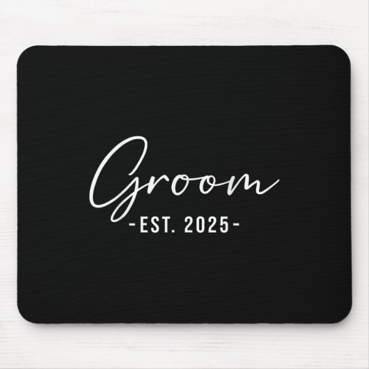 Groom Est. 2025 - Matching Getting Ready Bride Gro Mousepad (Vorne)