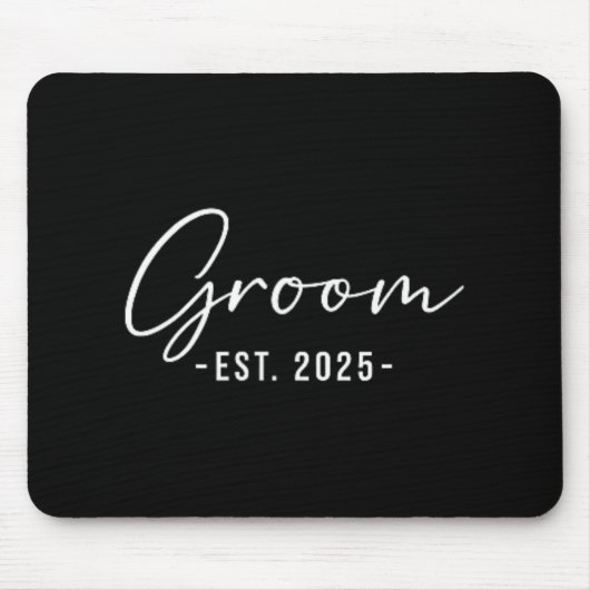 Groom Est. 2025 - Matching Getting Ready Bride Gro Mousepad (Vorne)