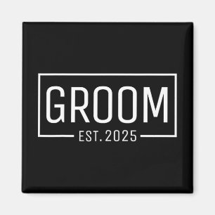 Groom Est. 2025 Verheiratete Hochzeitsfeier Verlob Magnet