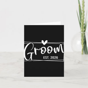 Groom Est. 2026 Ehemann Just Married Wedding Engag Karte