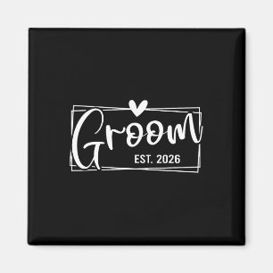 Groom Est. 2026 Ehemann Just Married Wedding Engag Magnet