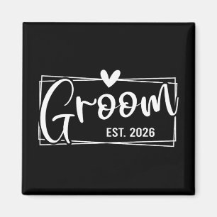Groom Est. 2026 Ehemann Just Married Wedding Engag Magnet