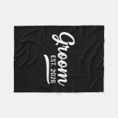 Groom Est 2026 Just Married Honeymoon Wedding Groo Fleecedecke (Vorderseite (Horizontal))