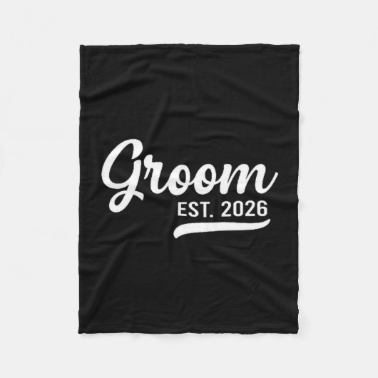Groom Est 2026 Just Married Honeymoon Wedding Groo Fleecedecke (Vorderseite)