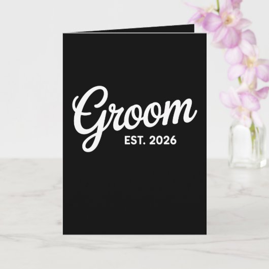 Groom Est 2026 Matching Getting Ready Wedding Karte (Orchidee)