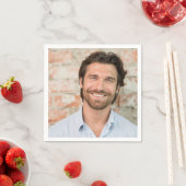 Groom Face Foto Junggeselinnen-Abschied Napkins Serviette (Beispiel)