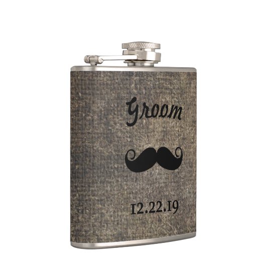 Groom Flask Mustache Flachmann (Rechts)