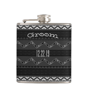 Groom Flask Mustache Flachmann