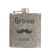 Groom Flask Mustache Flachmann (Vorderseite)