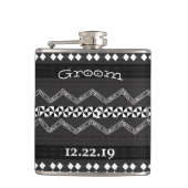 Groom Flask Mustache Flachmann (Vorderseite)