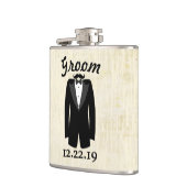 Groom Flask Tuxedo Krawatte Flachmann (Links)