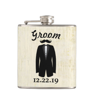 Groom Flask Tuxedo Krawatte Flachmann