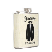 Groom Flask Tuxedo Krawatte Flachmann (Rechts)