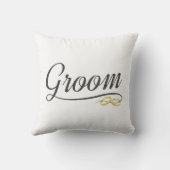 Groom Floral Wedding Kalligrafy Keuche Kissen (Rückseite)