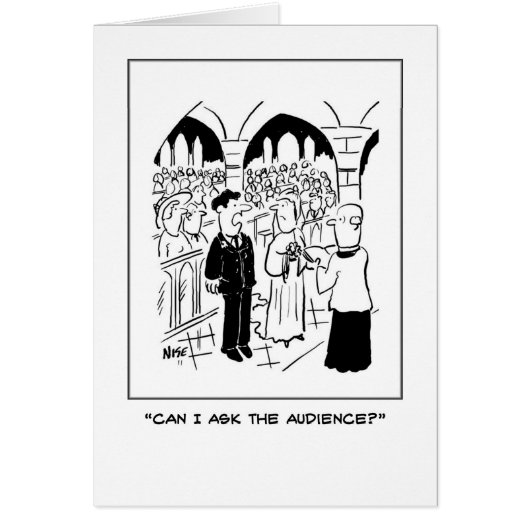 Groom frage bei seiner Hochzeit alberne Fragen (Vorne)