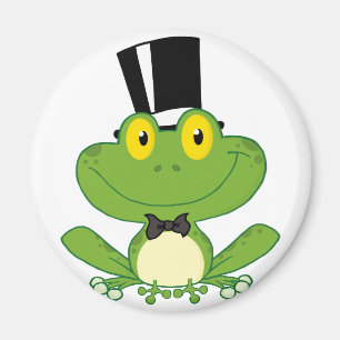 Groom Frog Cartoon Magnet