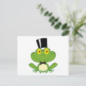 Groom Frog Cartoon Postkarte (Stehend Vorderseite)