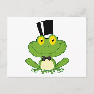 Groom Frog Cartoon Postkarte