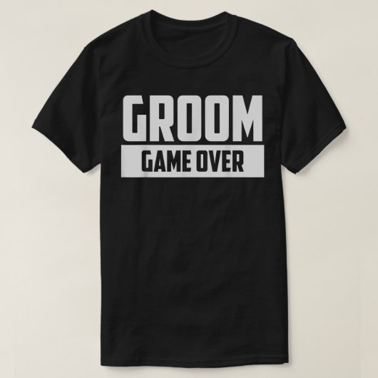 Groom Game Over Engagement Wedding Bachelor Party  T-Shirt (Design vorne)