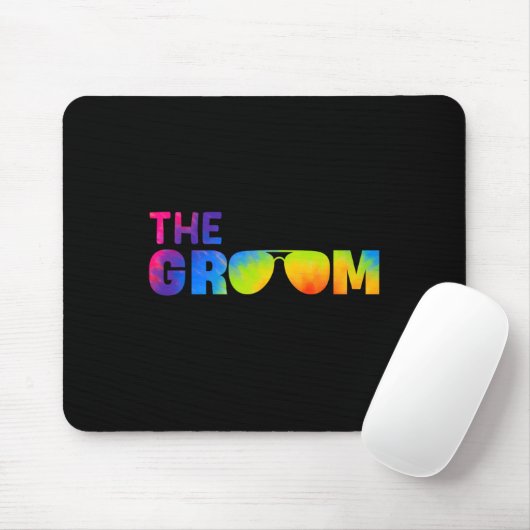 Groom Gefärbte Krawatte Cool Shades Funny Bachelor Mousepad (Mit Mouse)