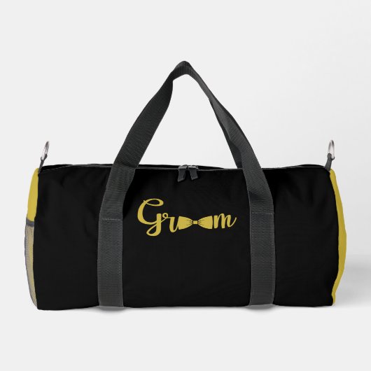 GROOM Gold Black Duffle Bag (Rückseite)