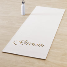 Groom Gold Drehbuch elegante, weiße Hochzeit